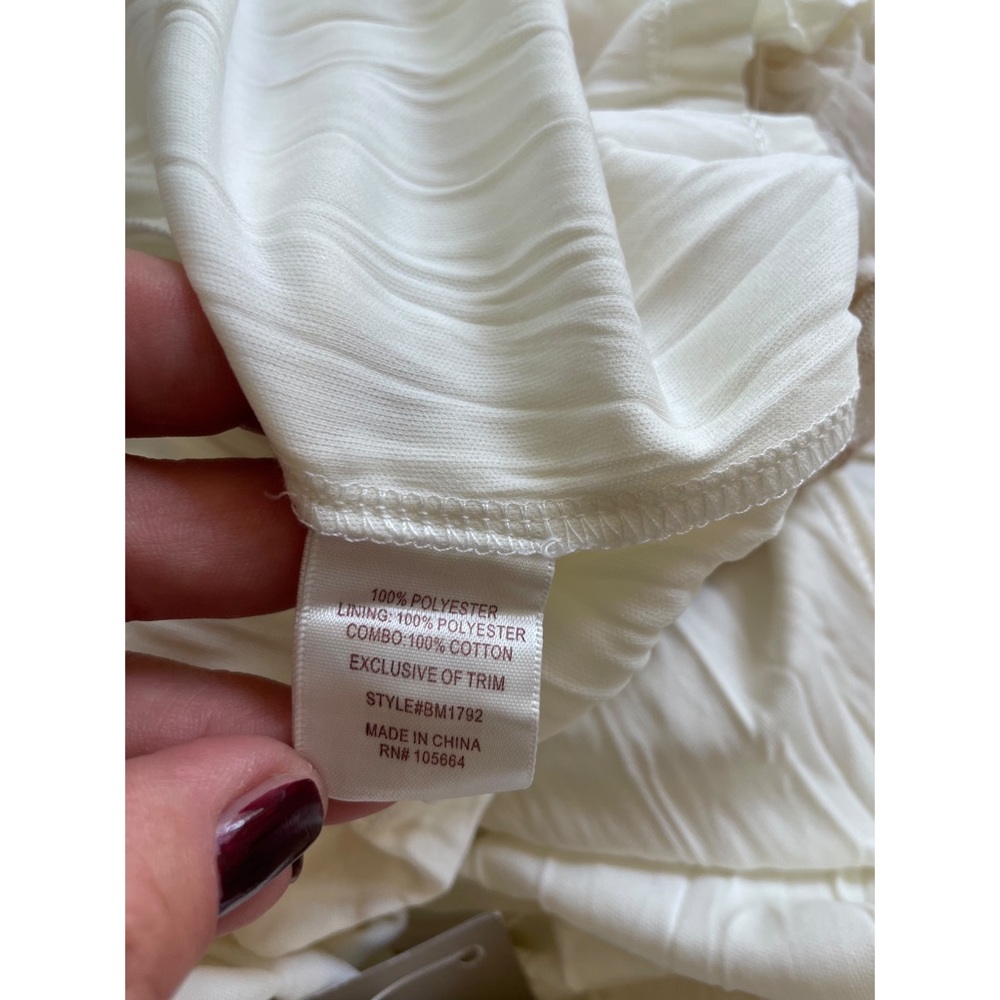 BADGLEY MISCHKA AMERICAN GLAMOUR Maxi Ivory Peasant Summer Skirt Size M - Picture 6 of 7